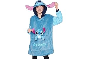 Disney Stitch Kids Super Soft Warm Snuggle Blanket Hoodie Sweatshirt