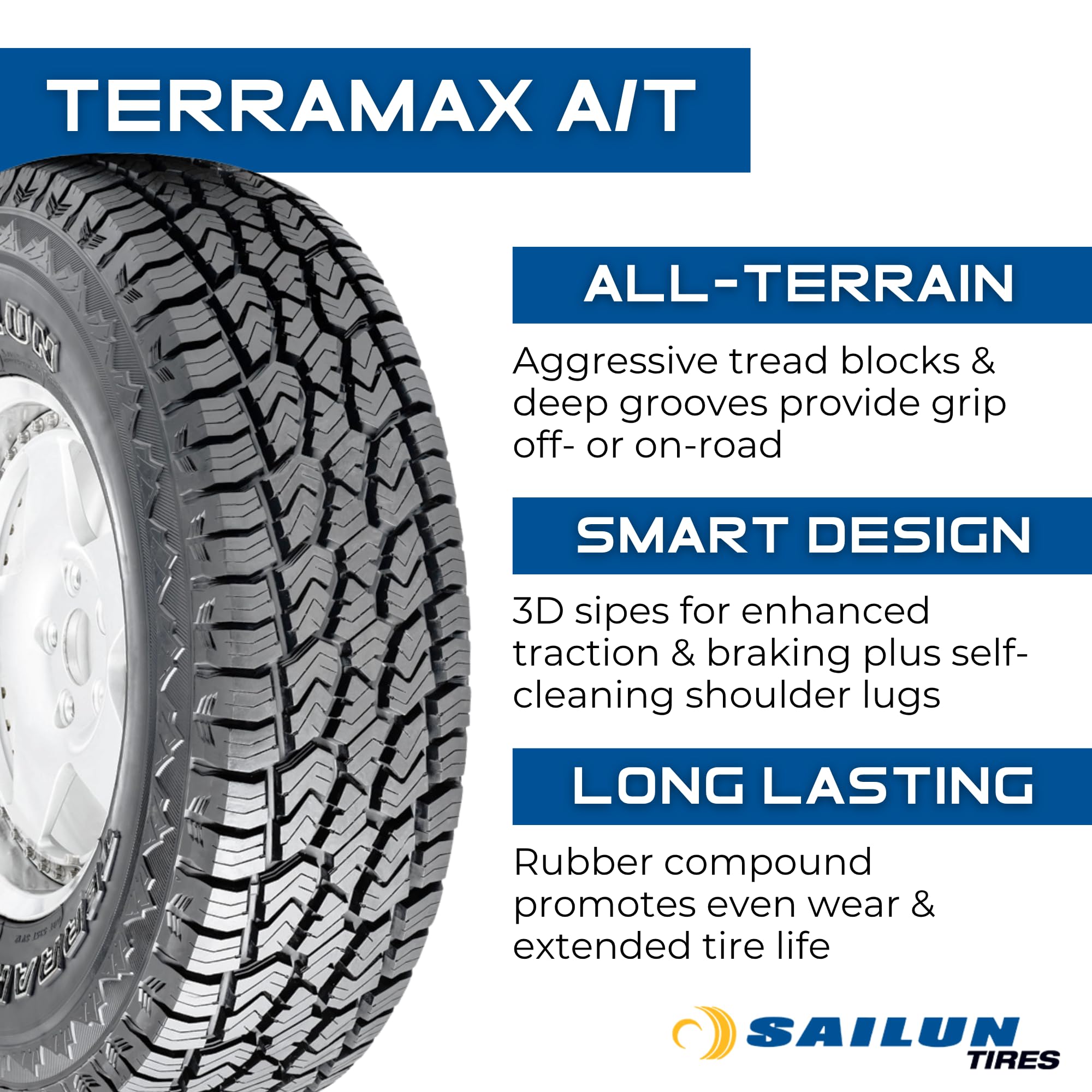 245/70R16 Sailun TerraMax A/T 107S | Premium All-Terrain Light