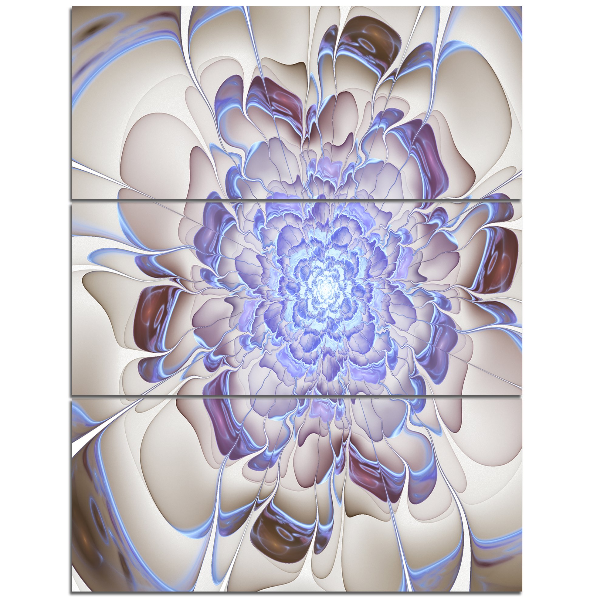 Amazon.com: Designart MT11874-3PV Fractal Flower in Light Blue