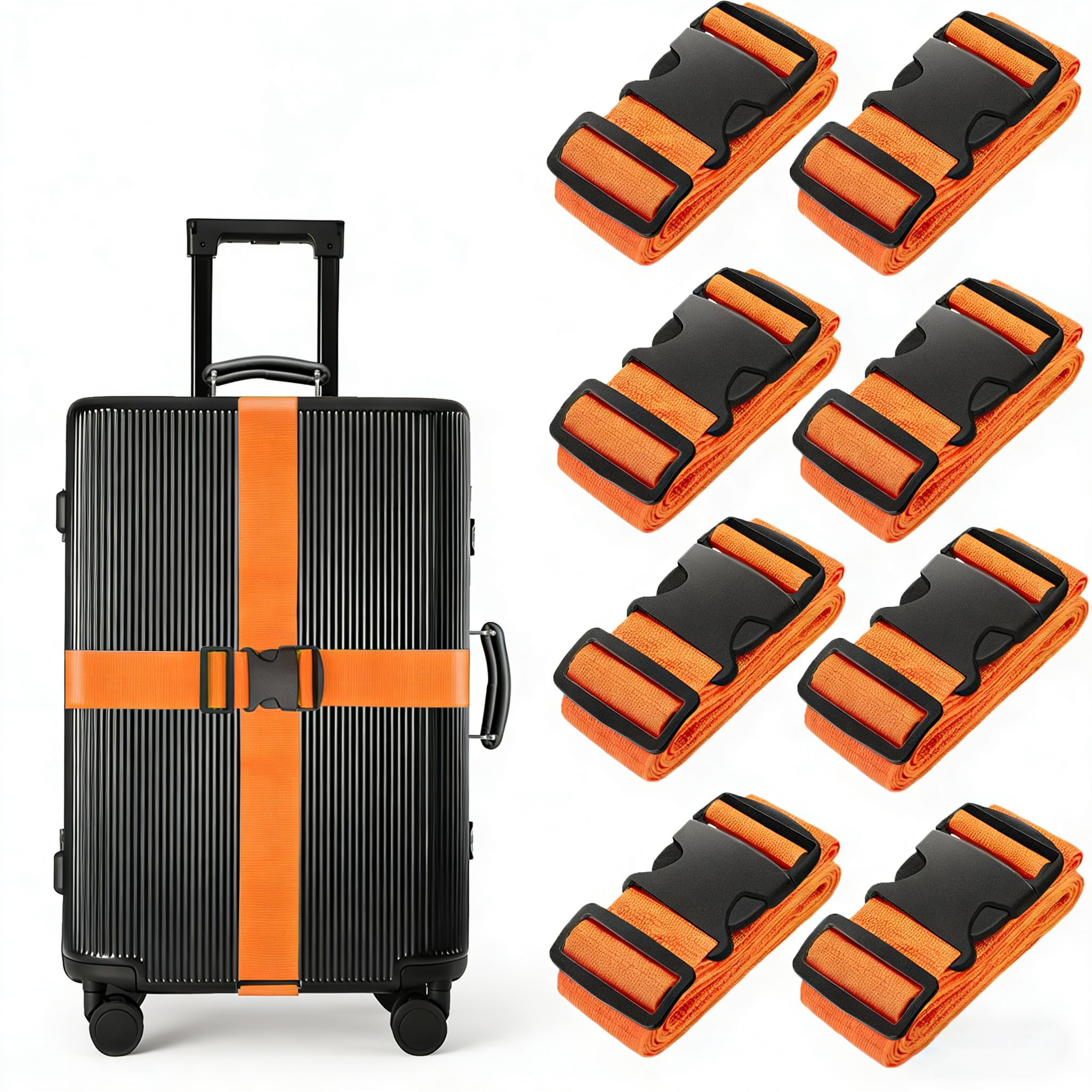BILIONE Luggage Straps for Suitcases,79" Long Adjustable Luggage Belts