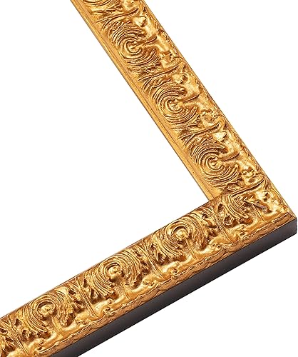 Miniatura 3 de Marco de fotos de madera real dorada de 13 x 13 pulgadas de ancho  Profundidad del marco interior de 0.5 pulgadas  Marco de fotos bohemio Edwina