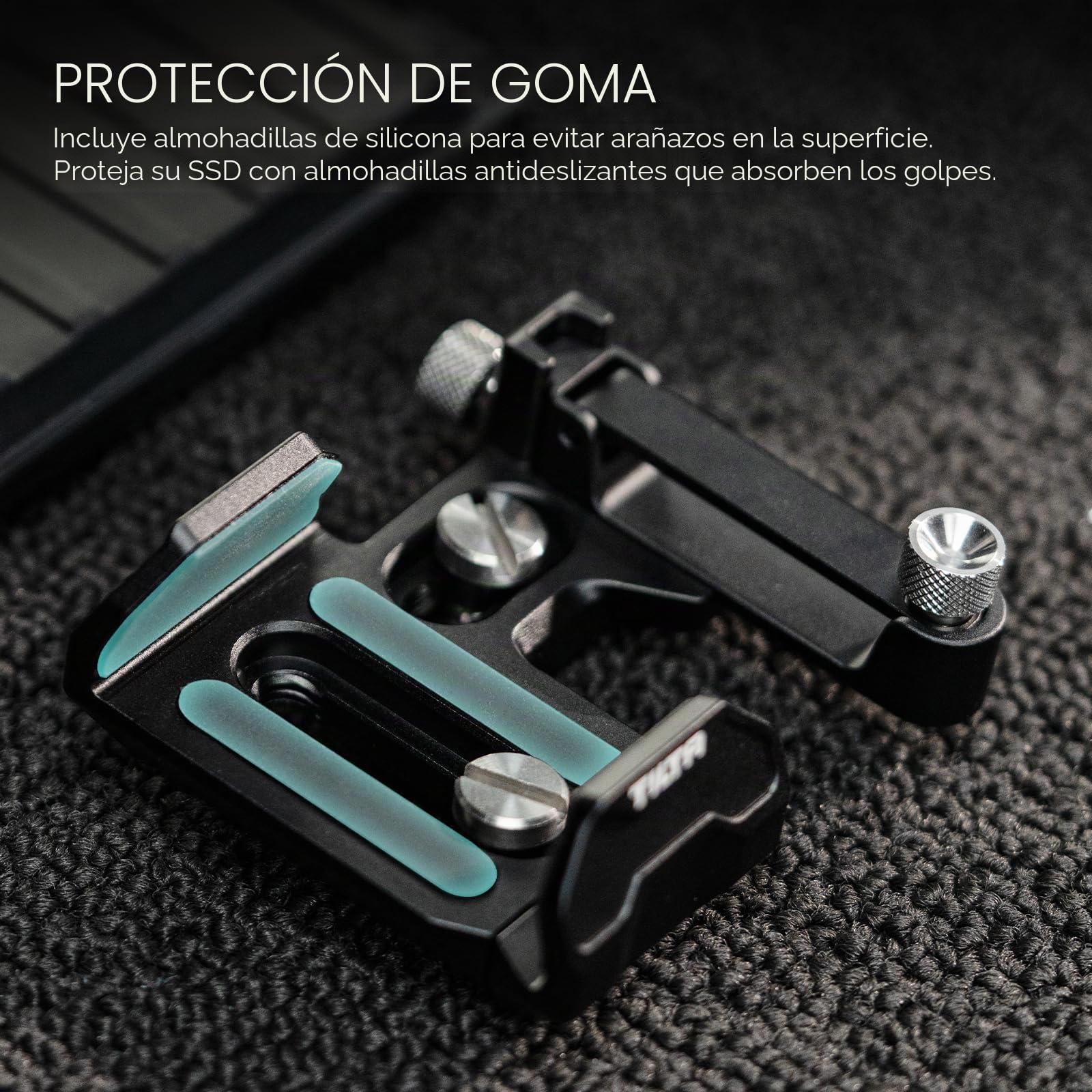 Tilta Soporte universal para unidad SSD V2 con ranura de 1/10.2 cm-20, se adapta a SSD de 50-70 mm de ancho y 15 mm de grosor, negro TA-USDH2-B