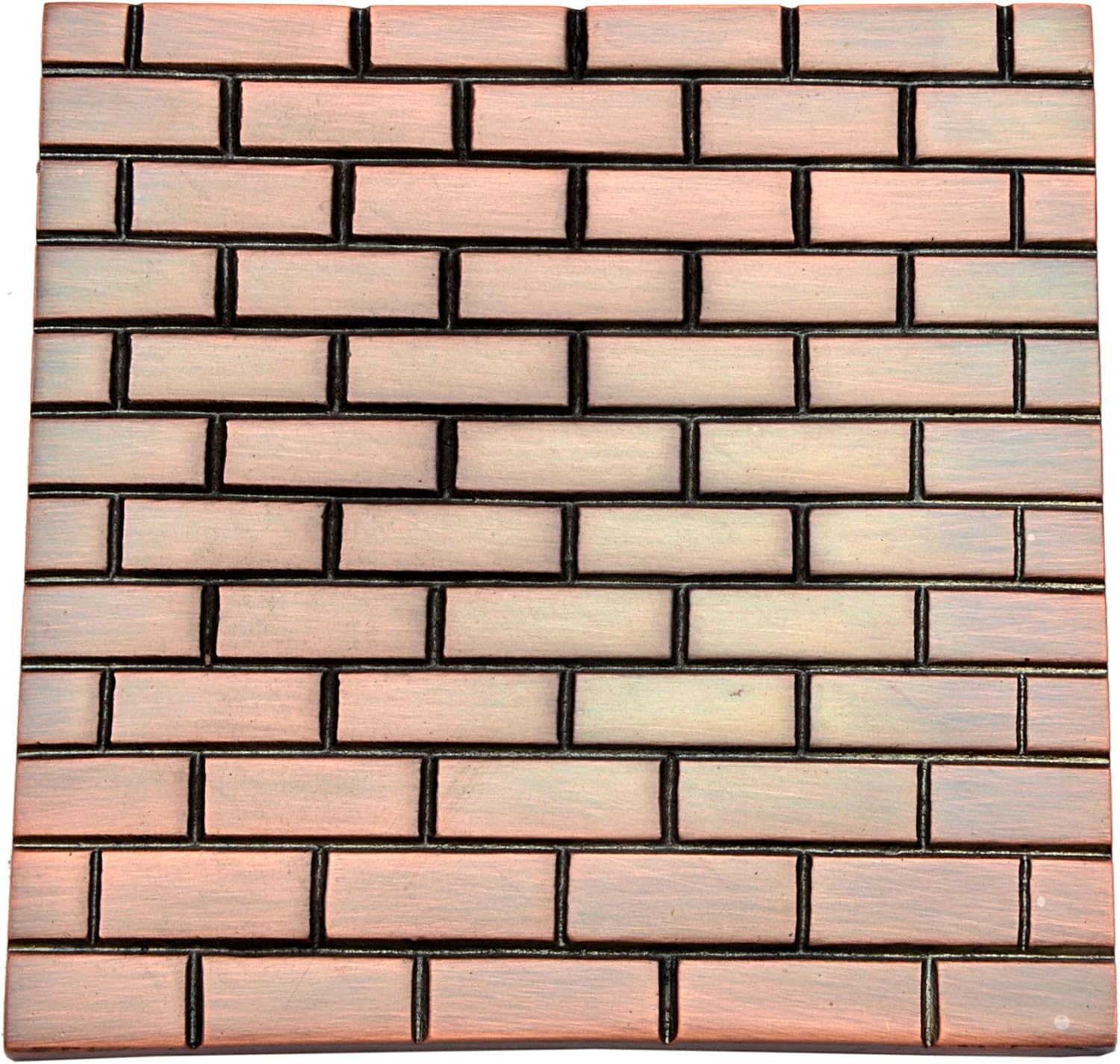 Adonai Hardware 4" "Bricks Brass Wall Tiles- Antique Copper (Supplied as 2 Pieces per Pack)