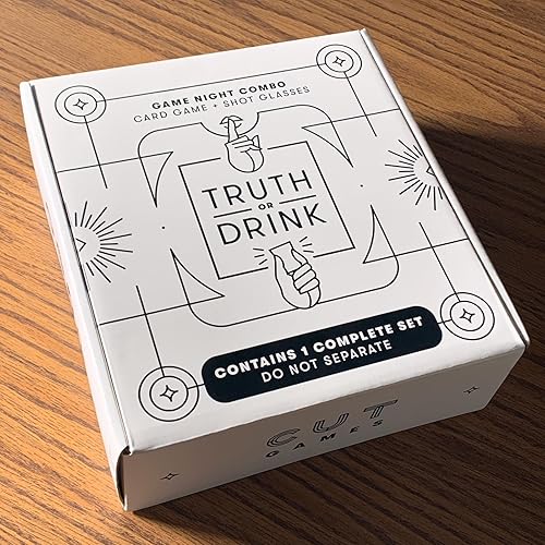 Miniatura 7 de Truth or Drink Edición de vasos de chupito por corte revela secretos con estilo con preguntas divertidas y personales, juego perfecto para adultos