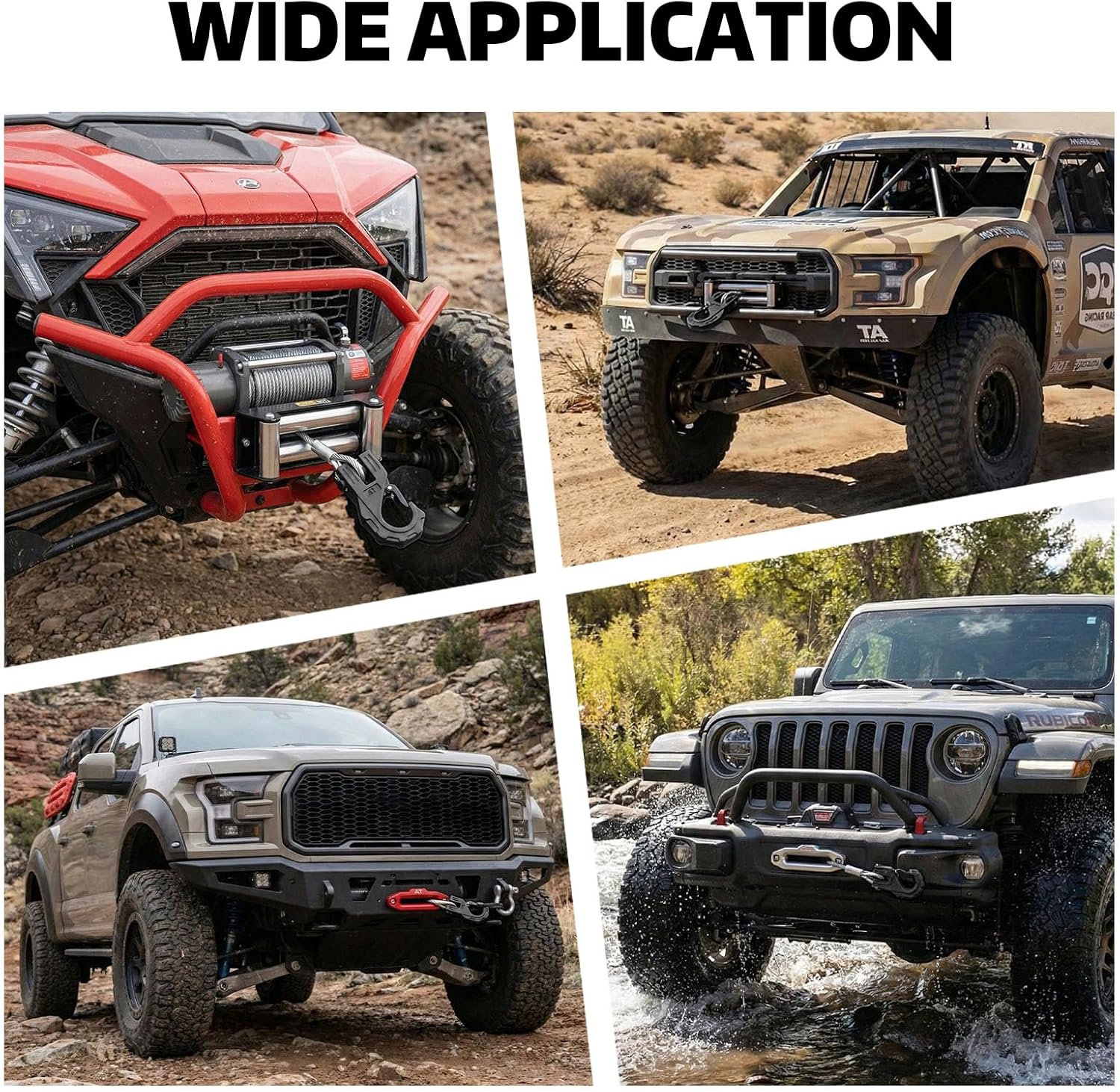 AUTOBOTS 3/8" Winch Hook Heavy Duty, Max 20 Ton (45,000 Lbs), Forged Steel ATV Winch Hook with Safety Latch, Tow Hook for Synthetic Rope Winch Cable ATV UTV Black - Image 7