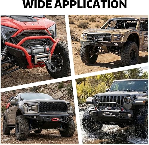 Miniatura 7 de AUTOBOTS 3/8" Winch Hook Heavy Duty, Max 20 Ton (45,000 Lbs), Forged Steel ATV Winch Hook with Safety Latch, Tow Hook for Synthetic Rope Winch Cable