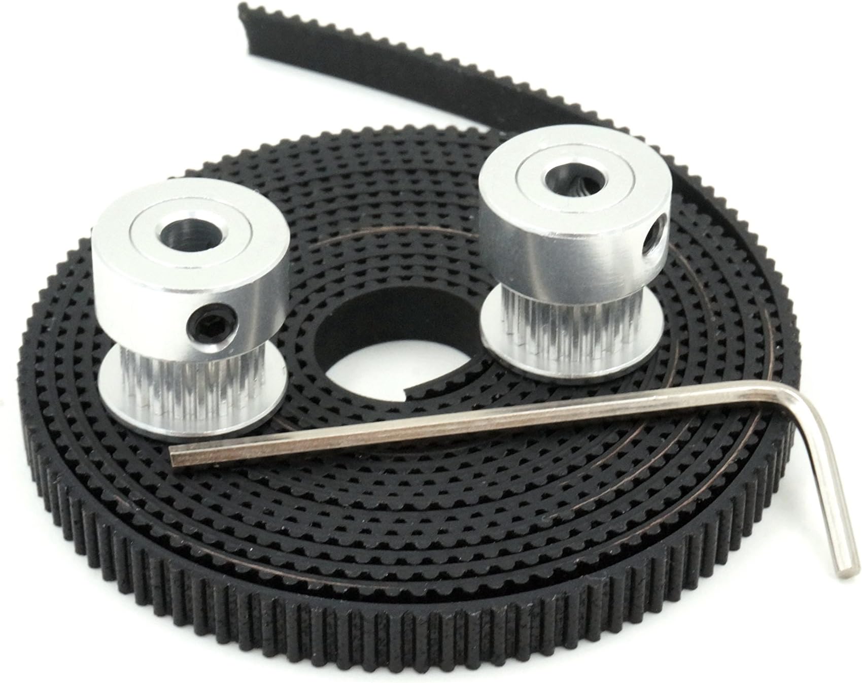 2 x Aluminum GT2 20T Pulley and 2M Belt for RepRap 3D printer