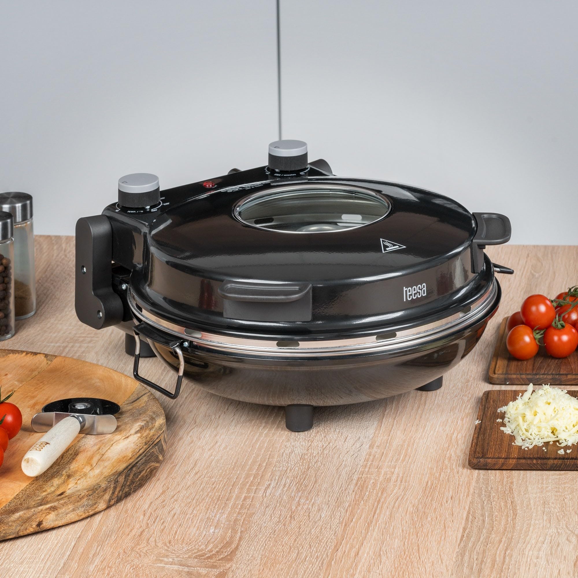 Teesa TSA3231 Supreme Forno per Pizza, Steen, Nero