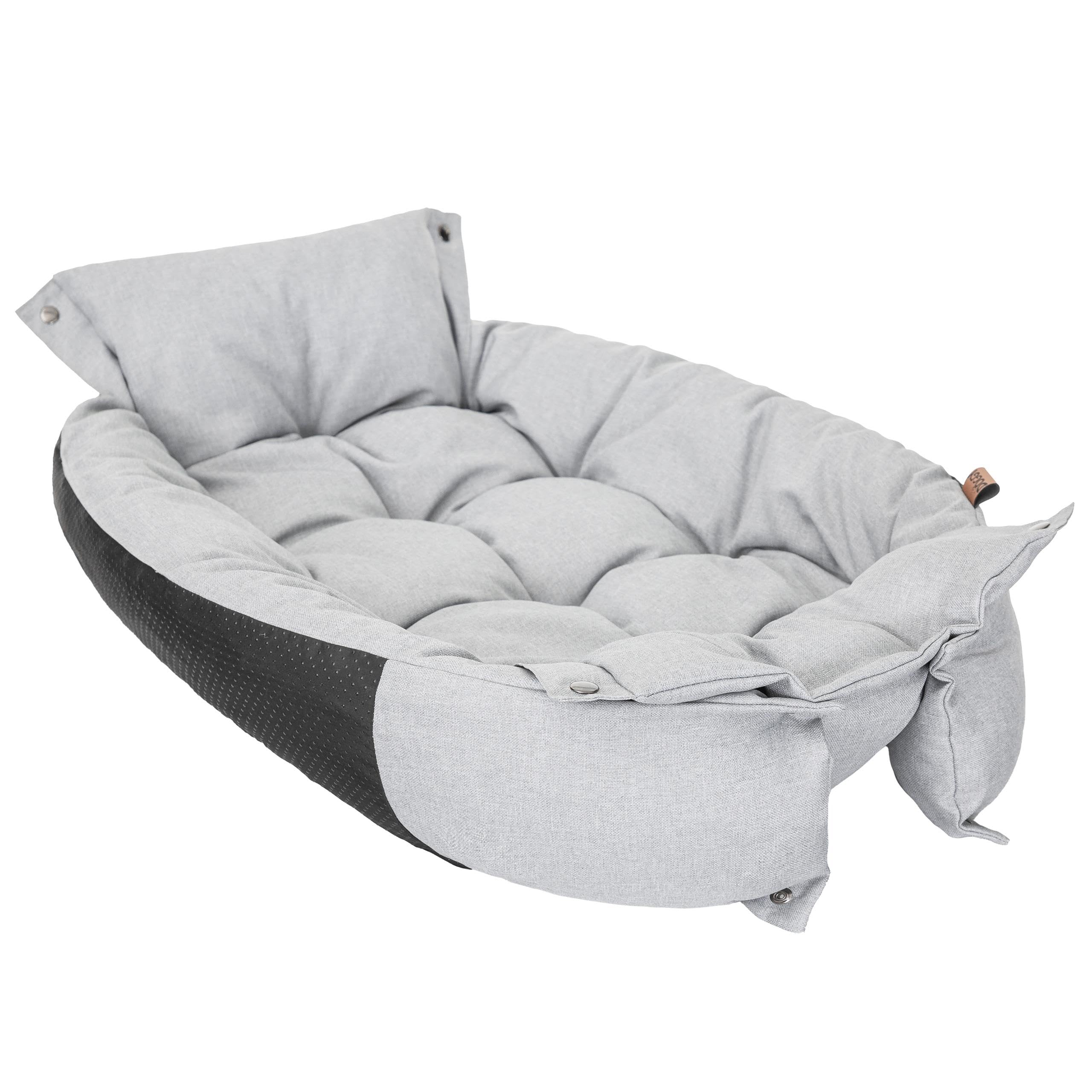 PillowPrim Legowisko dla psa i materac dla psa w jednym – sofa dla małych i średnich psów – łatwa do czyszczenia – wygodne legowisko dla zwierząt domowych – poduszka dla psów – L 76 x 56 cm