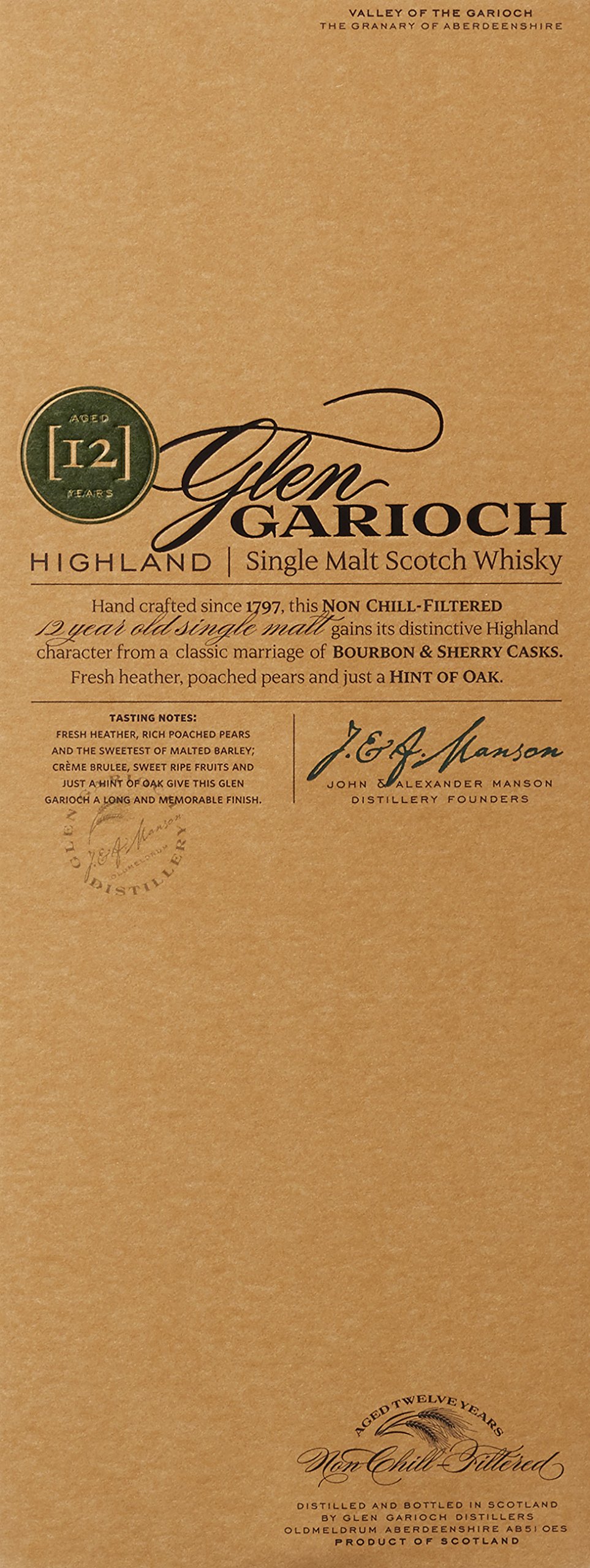Glen Garioch 12 Years Old Highland Single Malt Scotch Whisky 48% Vol. 1l in Giftbox