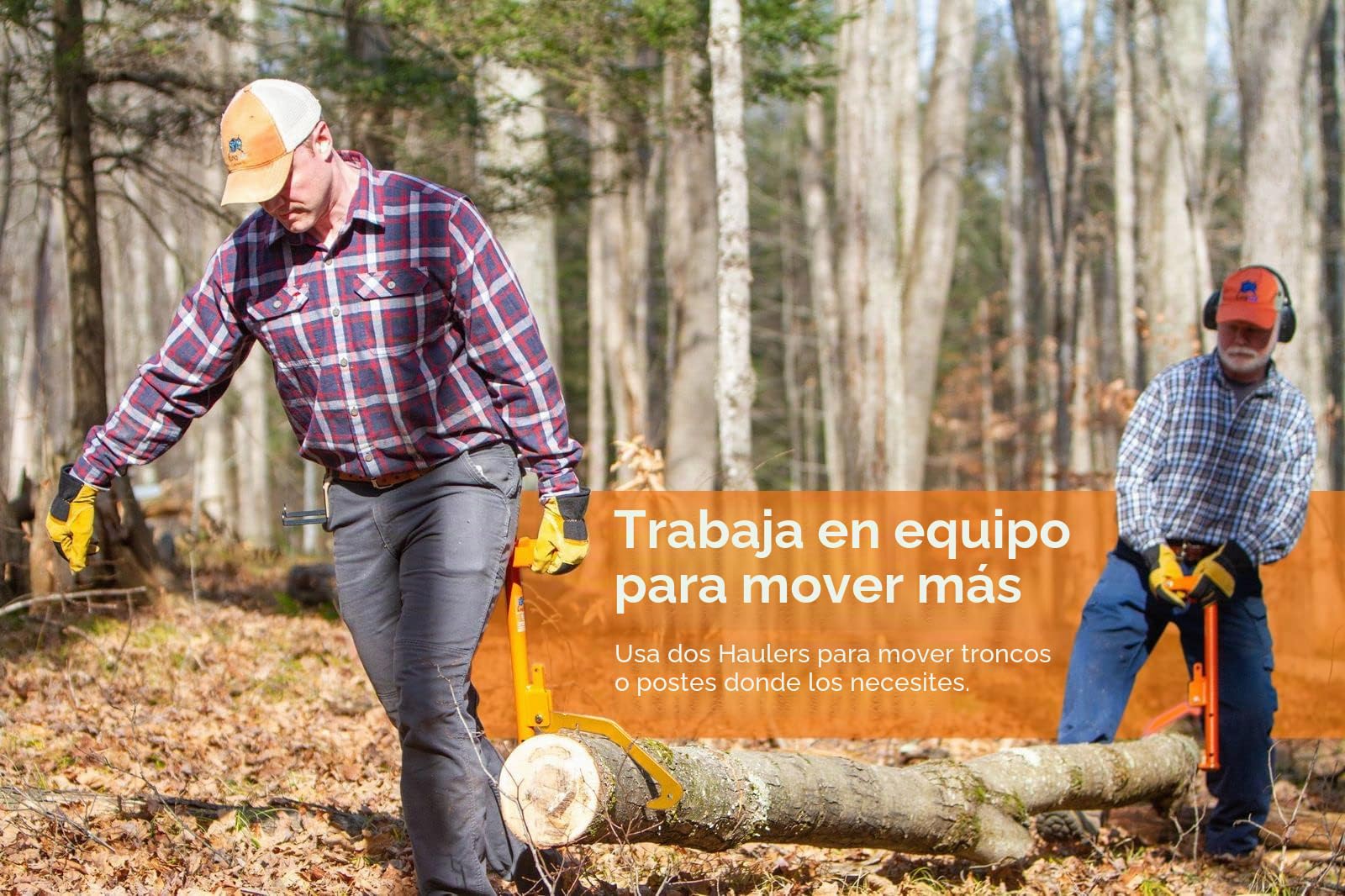 LogOX Juego de Herramientas forestales 3 en 1 con Funda. Kit de Gancho de inclinación, leñador y transportador de Troncos