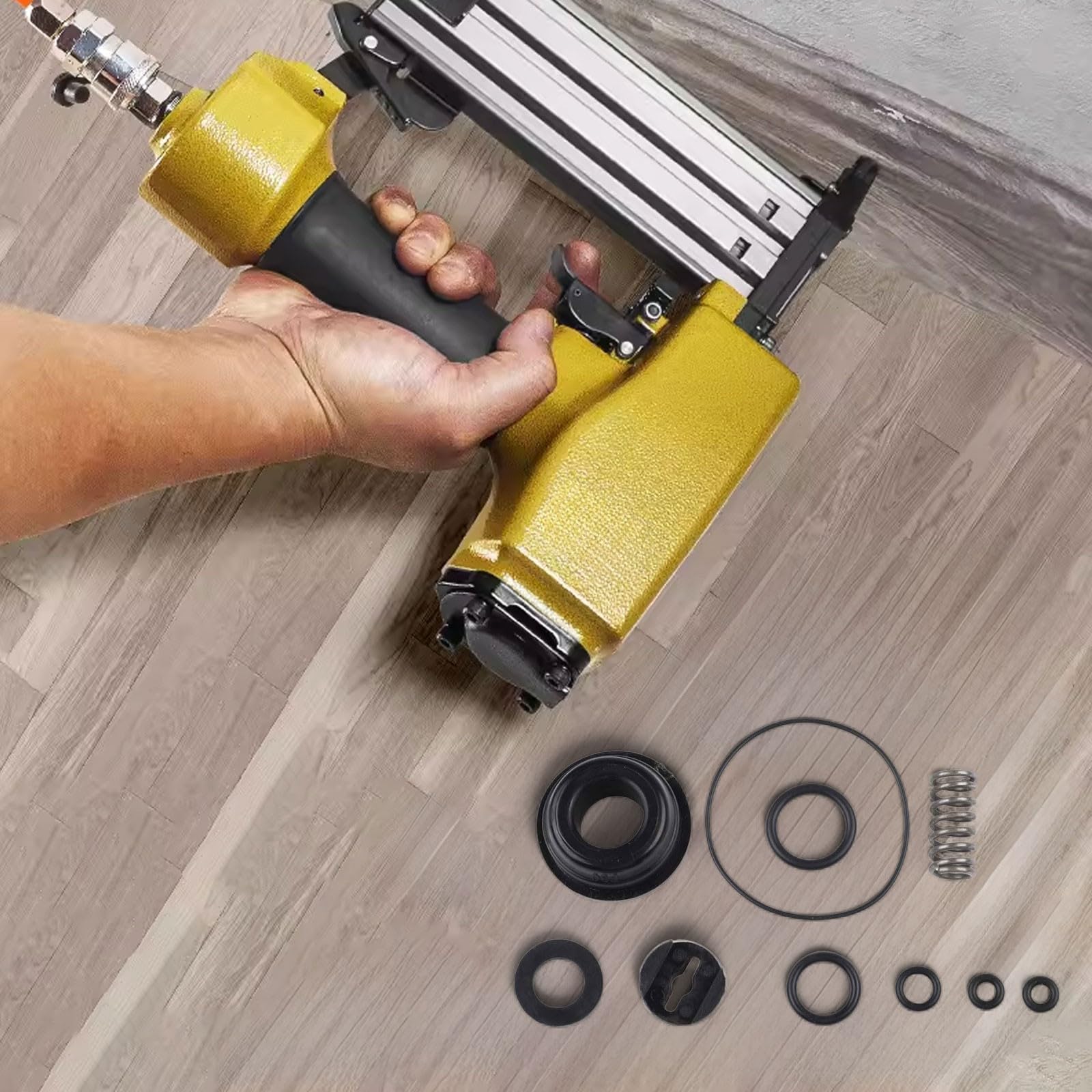Kit de accesorios para clavadora neumática con accesorios de sellado para clavadoras neumáticas T50, T64, F30, P625, 1013 - O para juego de anillos para mantenimiento de clavadoras, 1 paquete (A)