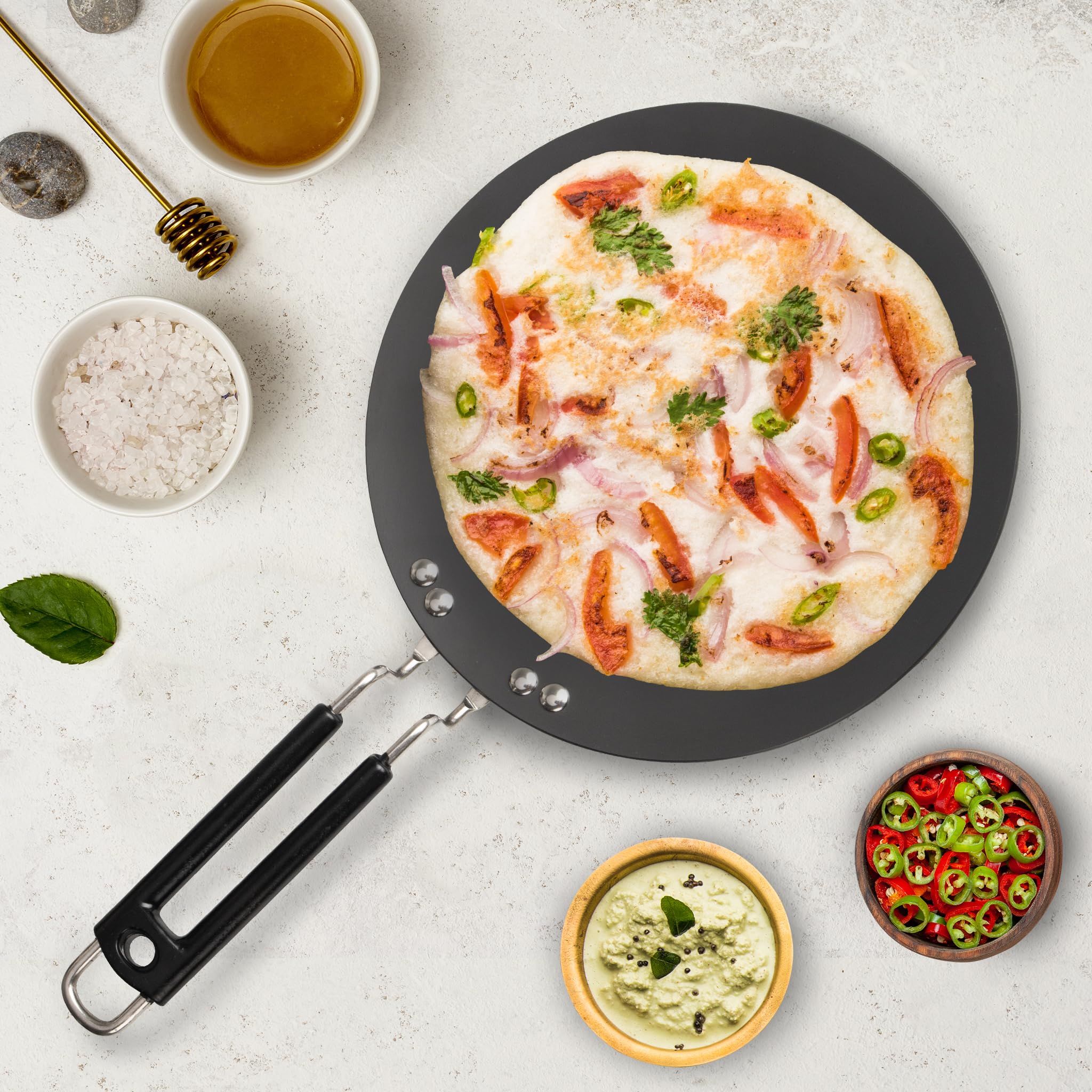 AGARO Elite Hard Anodised Tawa for Kitchen, 25 cm Diameter Tawa for Roti, Chapati, Paratha, Riveted Handle, 4 mm Thick Base for Uniform Heating, Gas & Induction Oven Compatible, Cooking, Cookware (B0C36R1S2Z) Amazon Price History, Amazon Price Tracker