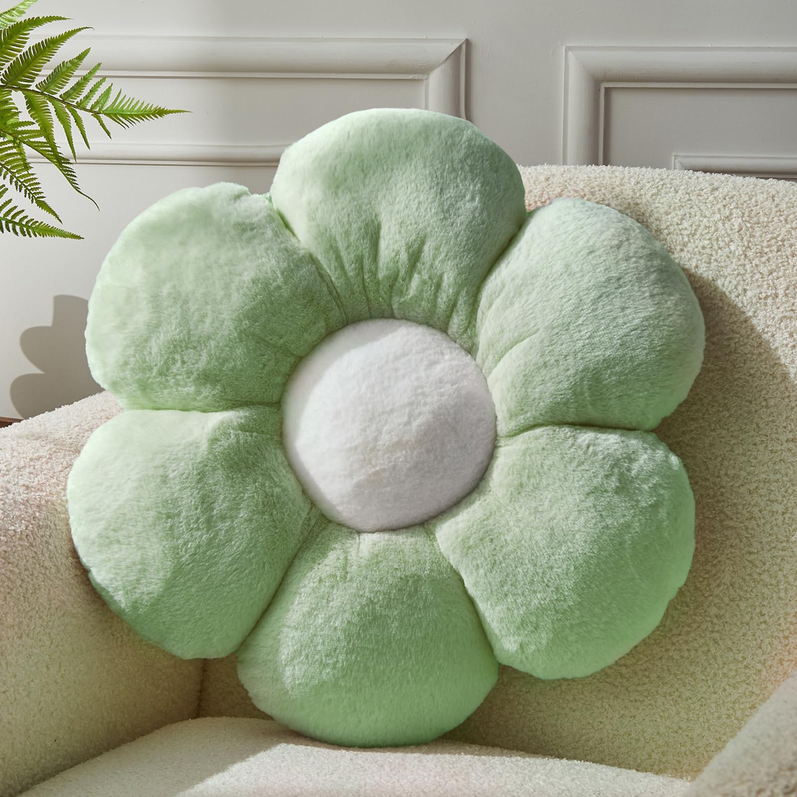 CREATIVE DRUG STORE × VERDY PILLOW Amazon.com: Vdoioe Green Flower Pillow, Daisy Shaped Throw