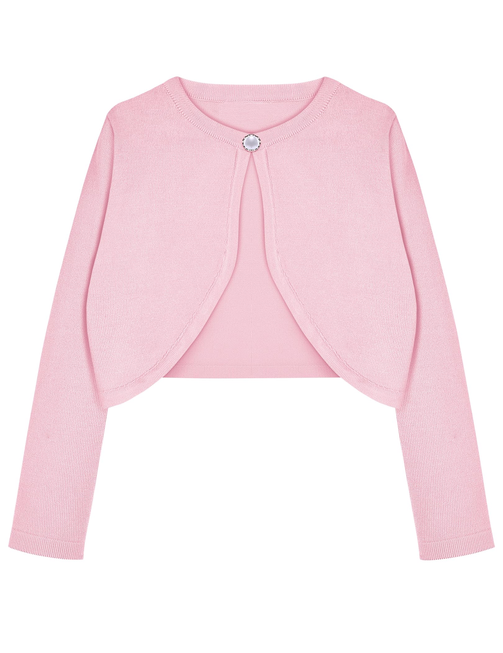 Arshiner Girls Open Front Shrug Cardigan Knit Bolero with Button Closure