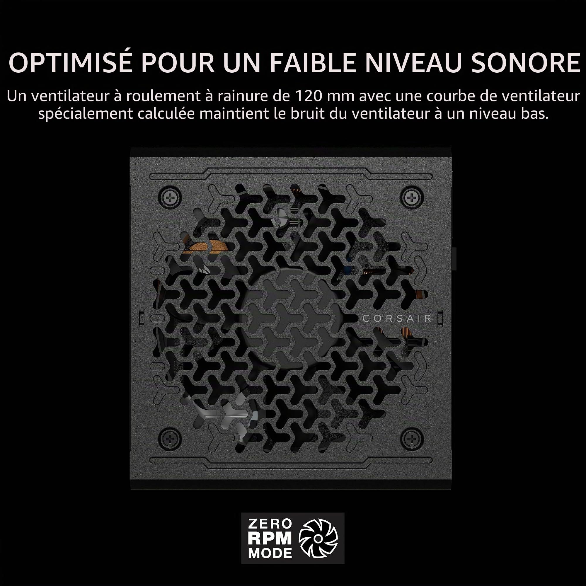 Corsair RM750e (2025) Bloc d'alimentation ATX entièrement modulaire avec câble 12 V-2 x 6, compatible ATX 3.1 et PCIe 5.1, Cybenetics Gold, condensateurs @ 105 °C, noir