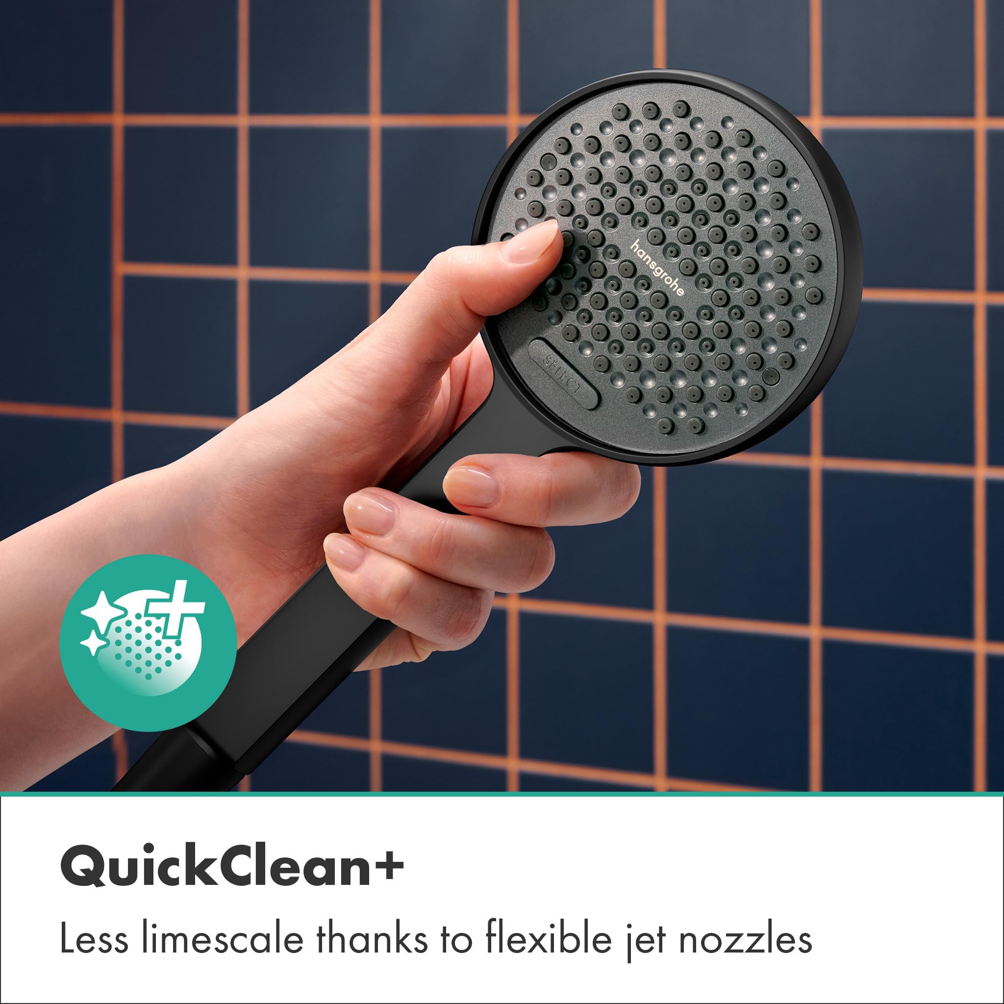 hansgrohe Activera Select S, Water-Saving Shower Head 6 l/min (EcoSmart+), Hand Shower Round with 2 Sprays - Image 3
