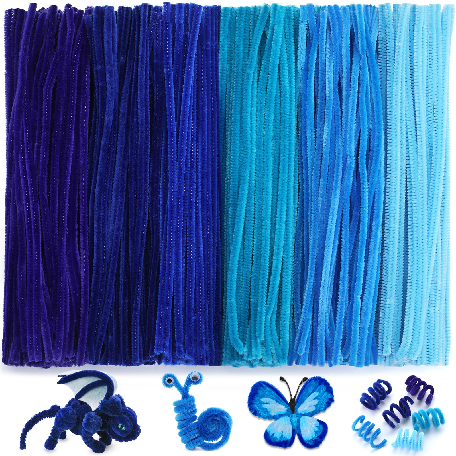 Amazon.com: Zlulary 600 PCS Pipe Cleaner, Blue Pipe Cleaners