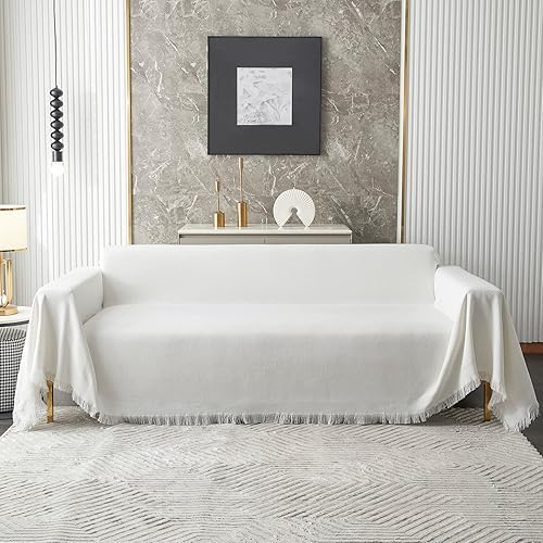 Miniatura 8 de MYSKY HOME Fundas de sofá para sofá de 3 cojines, fundas geométricas de sofá para sala de estar, fundas de sofá modular para perros (XXL, 91 x 134