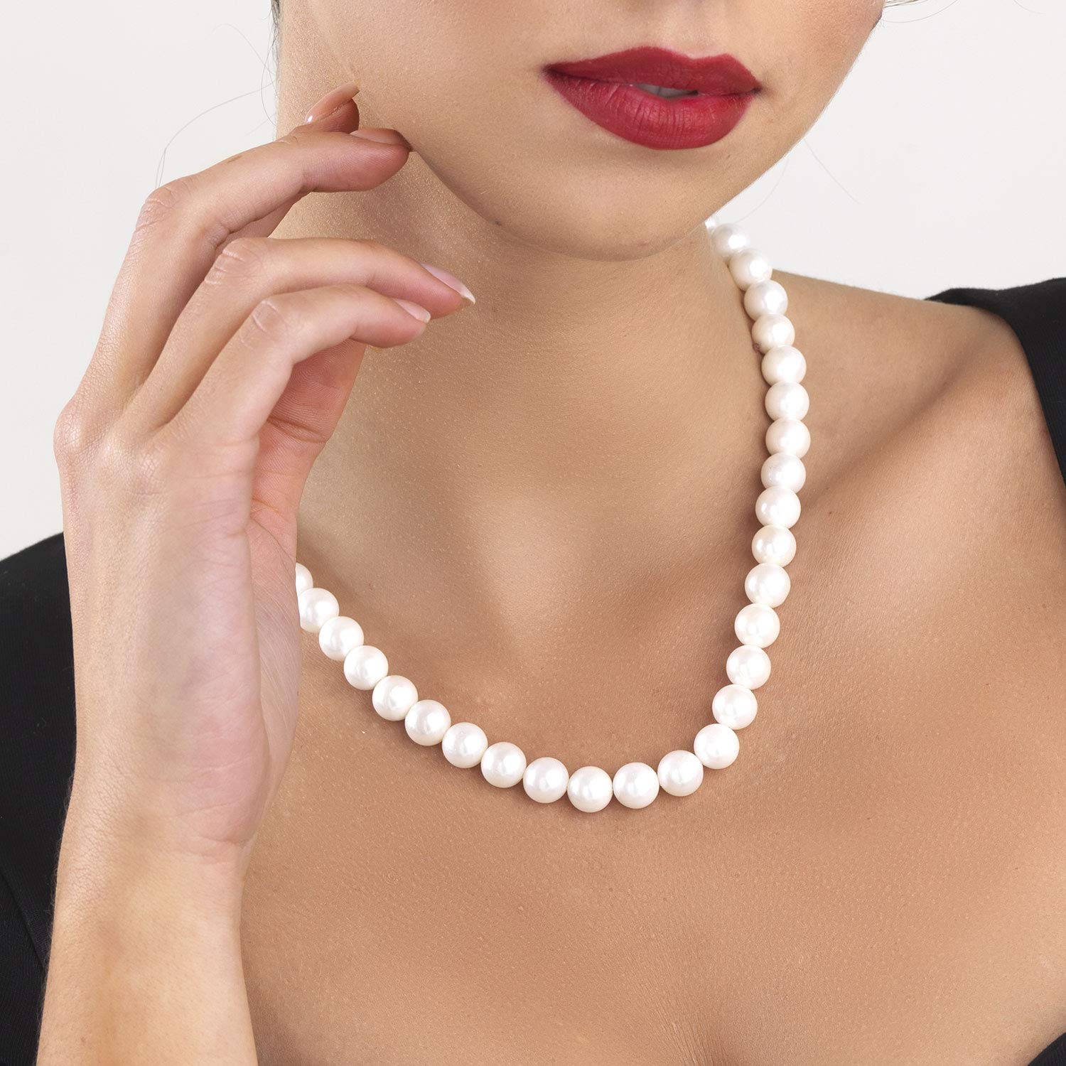 inSCINTILLE Collana Donna Perle con Chiusura in Acciaio Inossidabile | Collana Uomo Perline Multicolore | Vari Diametri | Confezione Regalo Inclusa