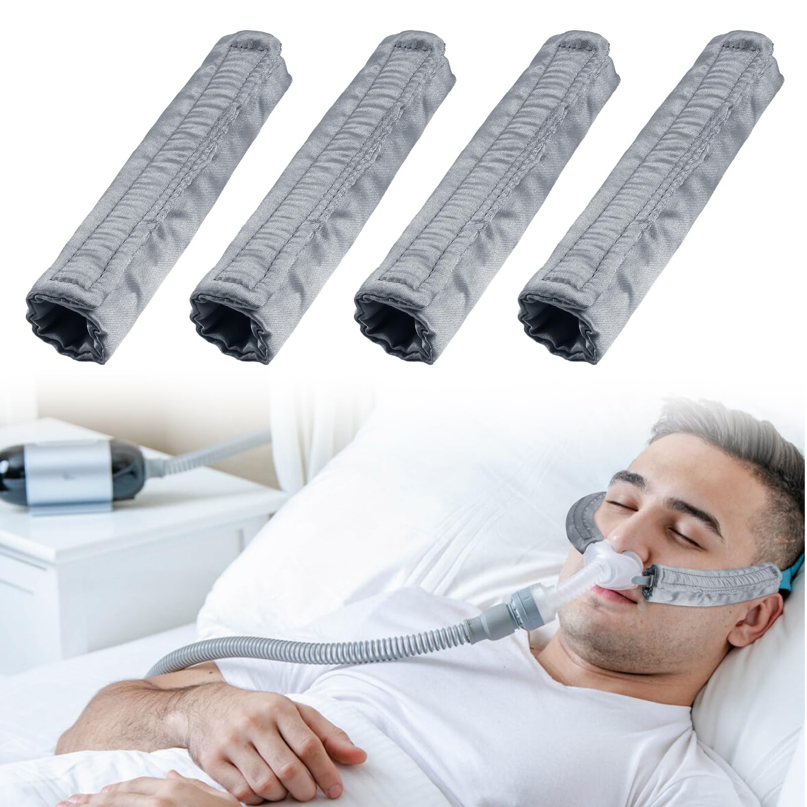 4 Pack Satin Mask Strap Covers, Face Cushion Cover for Strap Headgear, Universal and Reusable Comfort Pads, C Papa Accessories & Supplies Mask Cover