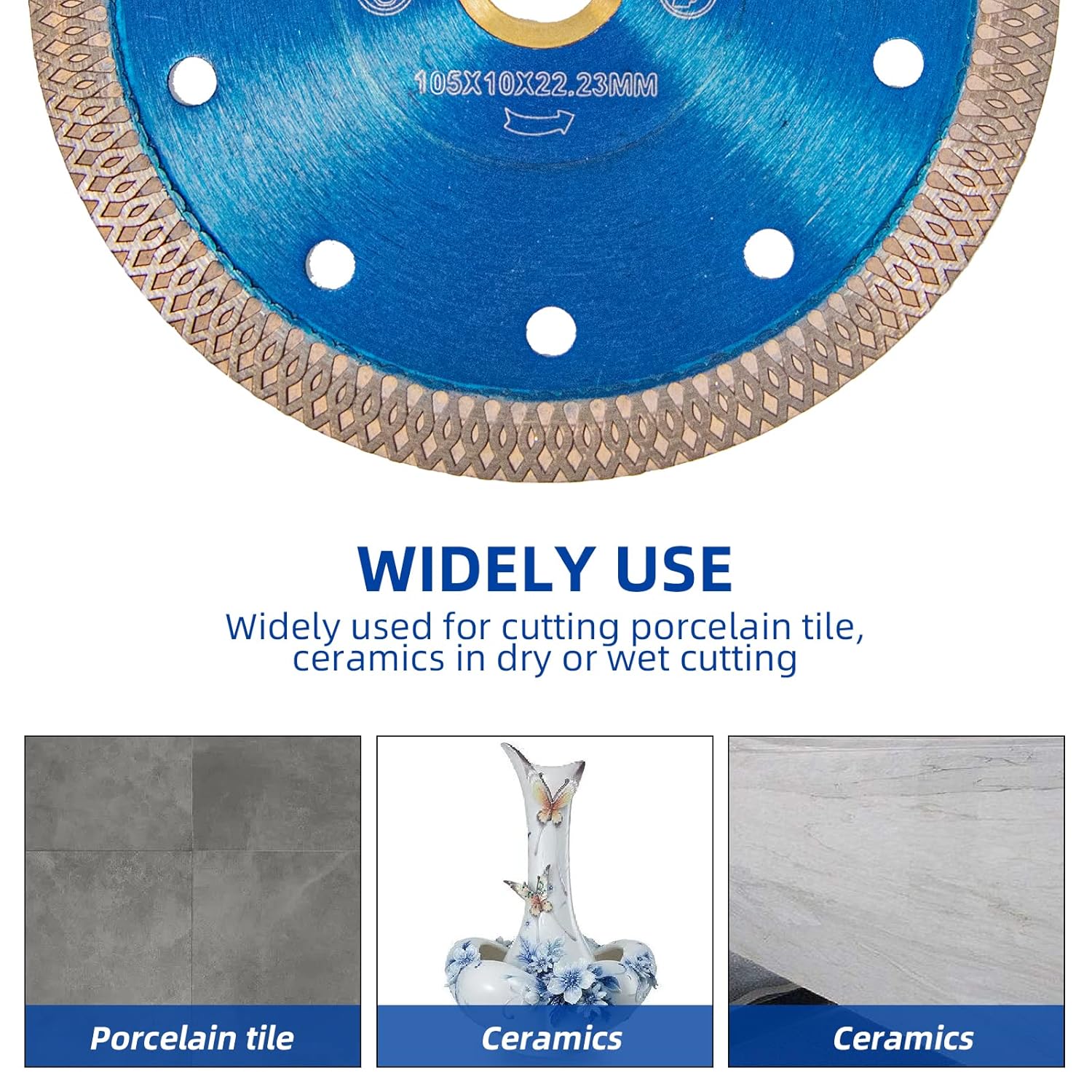 GoYonder 4” Diamond Tile Blade for Angle Grinder, Super Thin Diamond Saw Blade Grinder Blades for Wet Dry Cutting, Diamond Blade for Cutting Ceramic, Porcelain, Tiles, Granite, Marbles