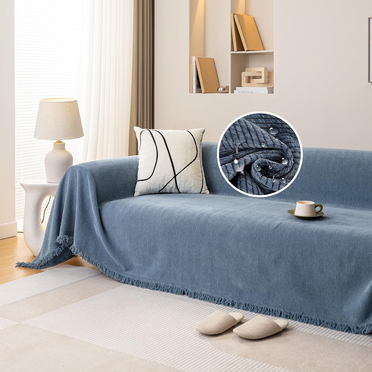 Funda Sofa Pack 2 Colchas Multiusos Vipalia 180x260cm - Algodón Y Poliéster Para  Sofá O Cama Beige Colchas Para Sofas, image size:1500x1500