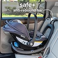 Vista 5 de Diono LiteClik30 XT SafePlus - Asiento y base para automóvil infantil, orientación trasera para bebés de 4 a 30 libras, ingeniería SafePlus