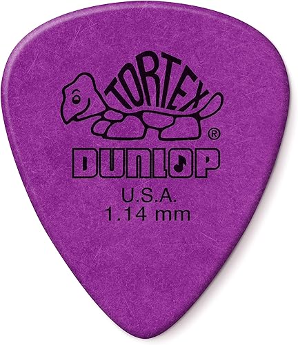 Jim Dunlop Tortex Standard - Púas, 1,14 mm, paquete de 24 Púrpura,Azul,Verde,Naranja,Rojo -,Amarillo