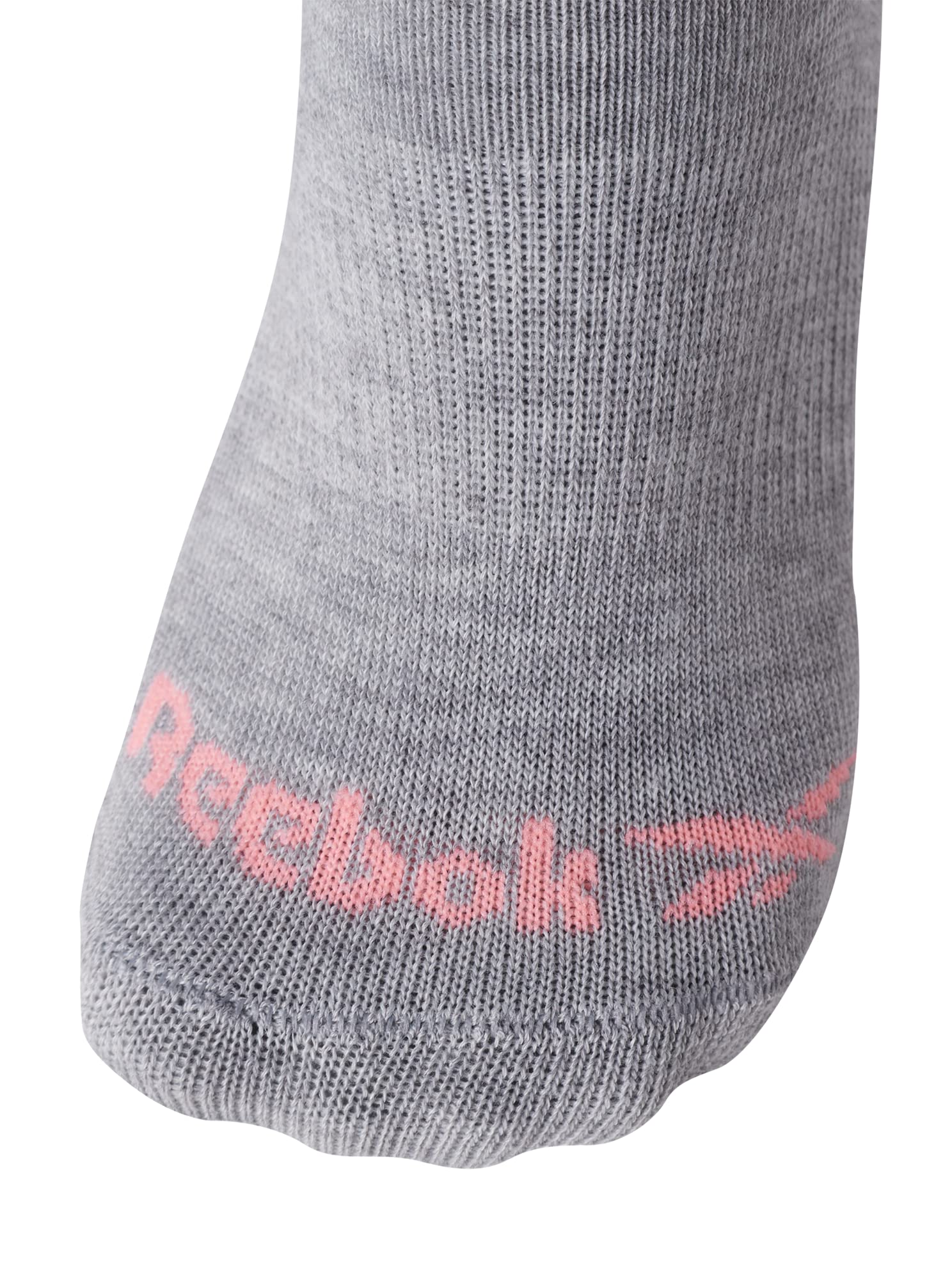 Reebok Women's 6 Pack No Show Liner Socks with Non-Slip Grip, Size Shoe Size: 4-10 , Pink Assorted