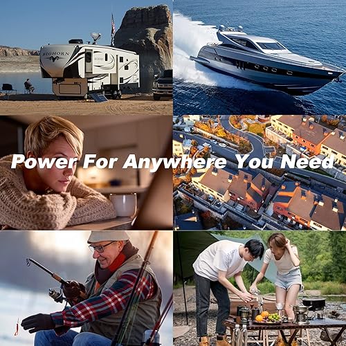 Miniatura 5 de Batería de litio de 12V 200Ah 2560W Power LiFePO4 Baterías integradas 200A BMS 4000-15000 batería recargable de fosfato de hierro y litio de ciclo