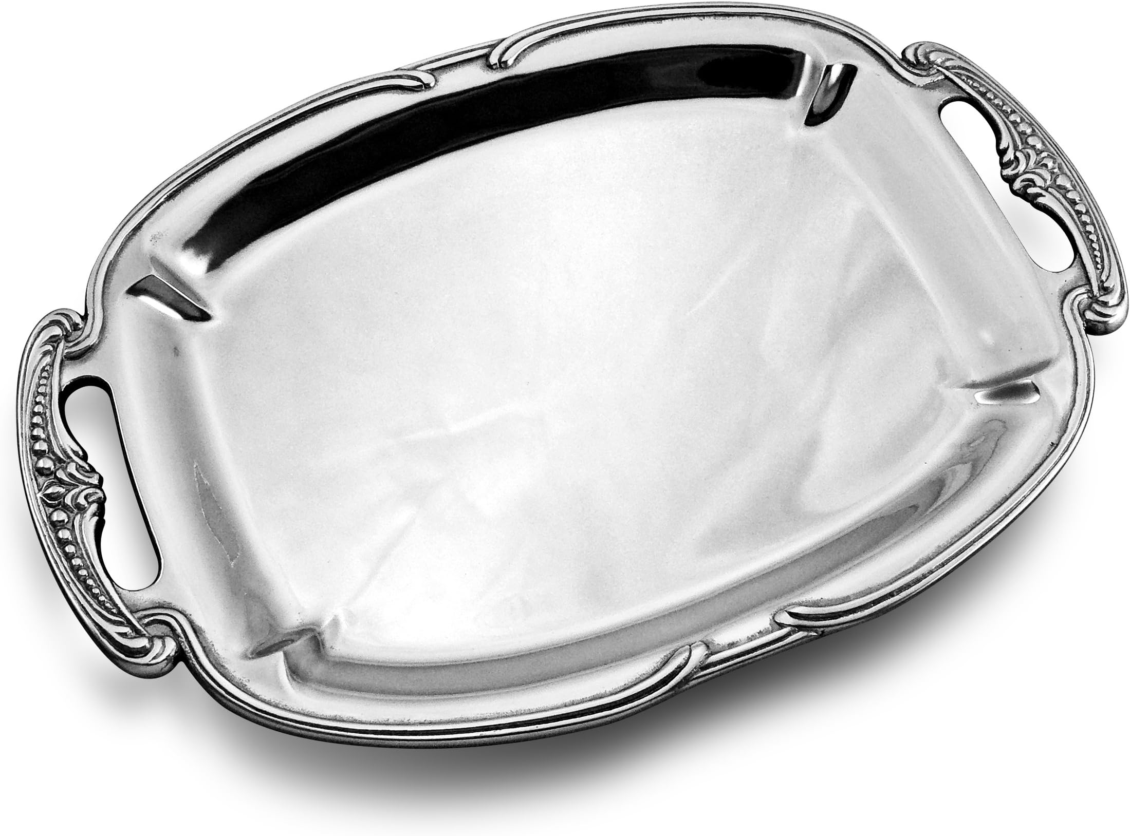 Wilton ArmetaleBelle Mont Rectangular Handled Serving Tray, 18-Inch-by-12-Inch, Silver -, Large