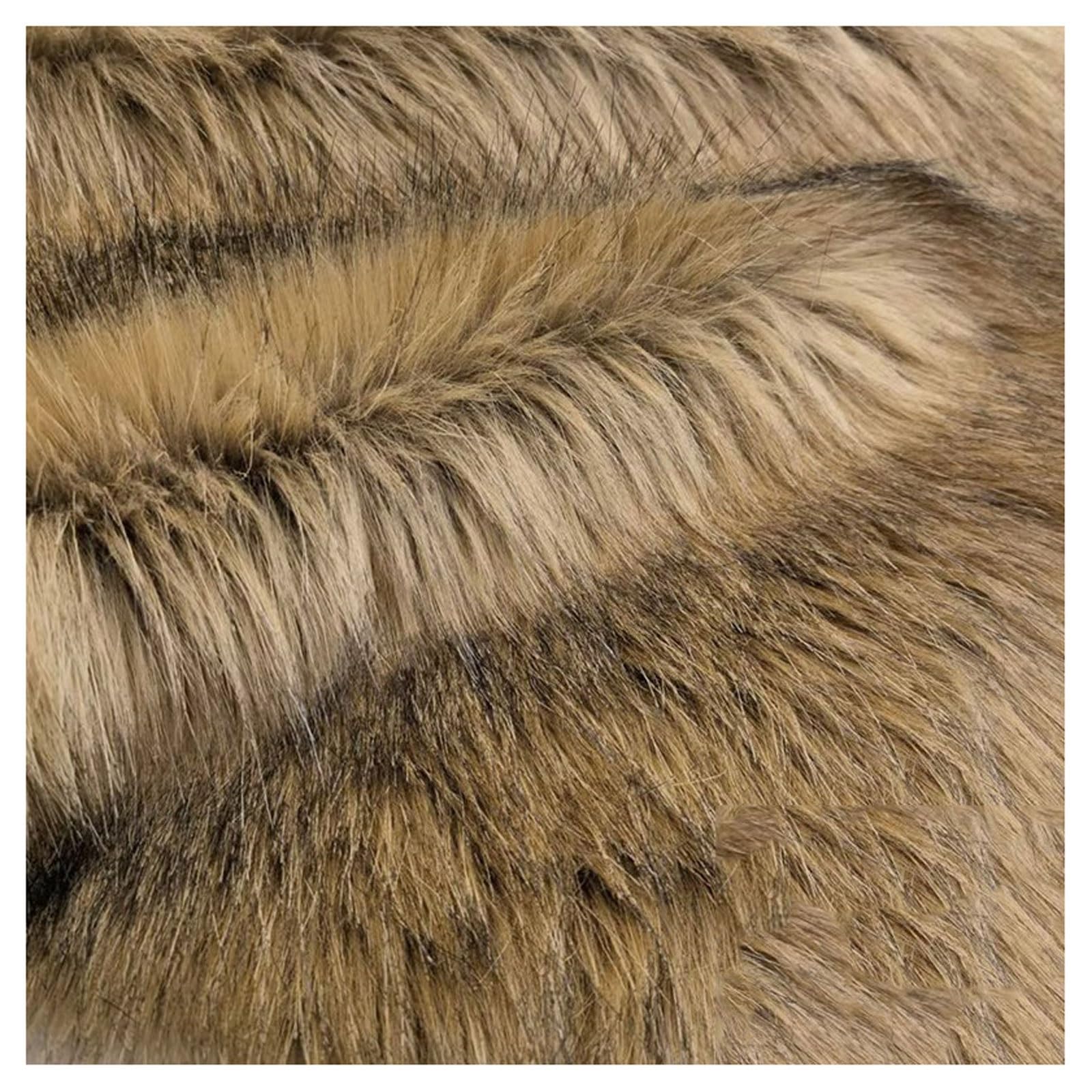 Amazon | 柔らかく シャギーフェイクファー生地 本物の動物の毛皮に似