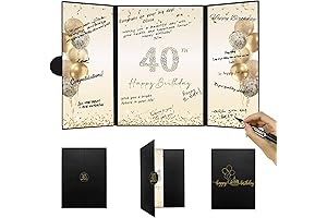 Black Gold 40th Birthday Party Guest Book Alternative