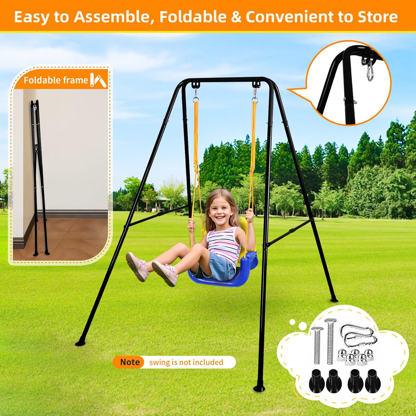 Ingenuity Baby Swing Heavy Duty Swing Frame GLACER Heavy Duty
