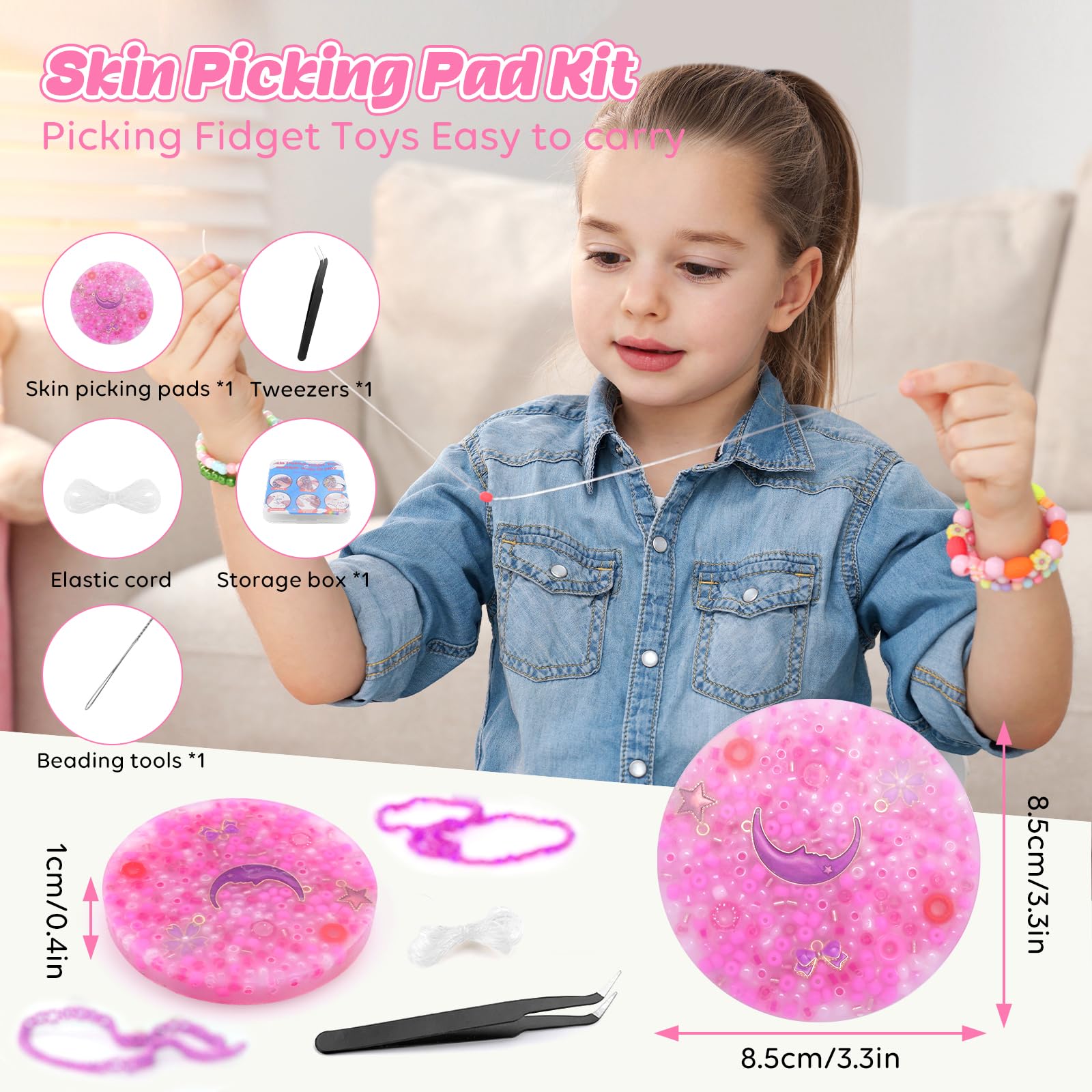 NACHLYNN 1 Pcs Picking Pad Picky Pads Kit Skin Picking Fidget Toys for Skin Scratching Stress and Anxiety for Adults and Kids (Shiny Purple) - Image 2
