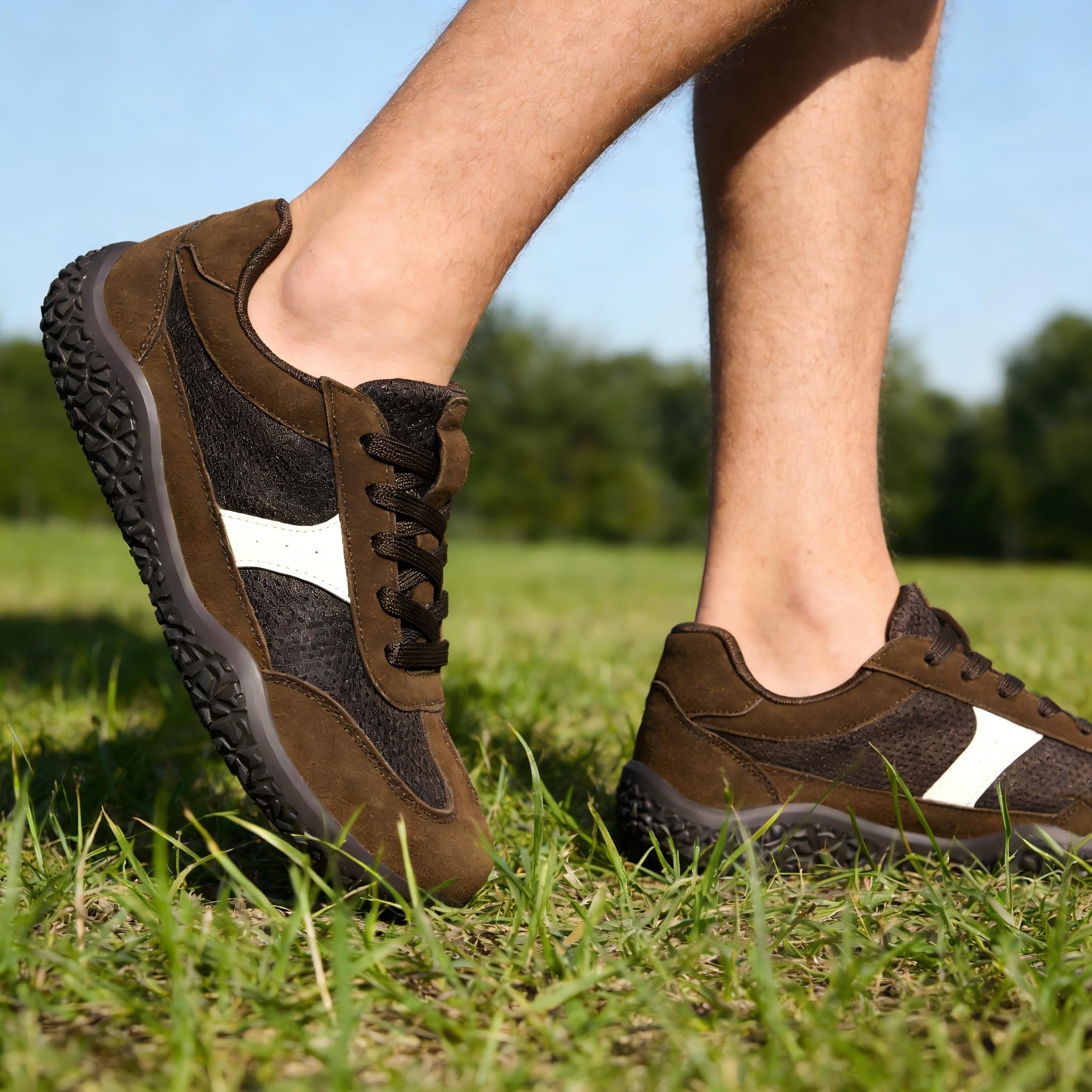 Meik Mangni Unisex Barefoot Zapatillas Minimalistas Hombre Mujer Ligera Zapatos Barefoot Anchos Transpirable y Antideslizante Zapatillas de Trail Running,Tallas:36-46 EU - 2