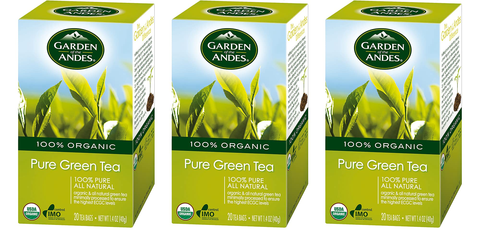 Organic Green Tea, 20 Bags, 3 Per Case