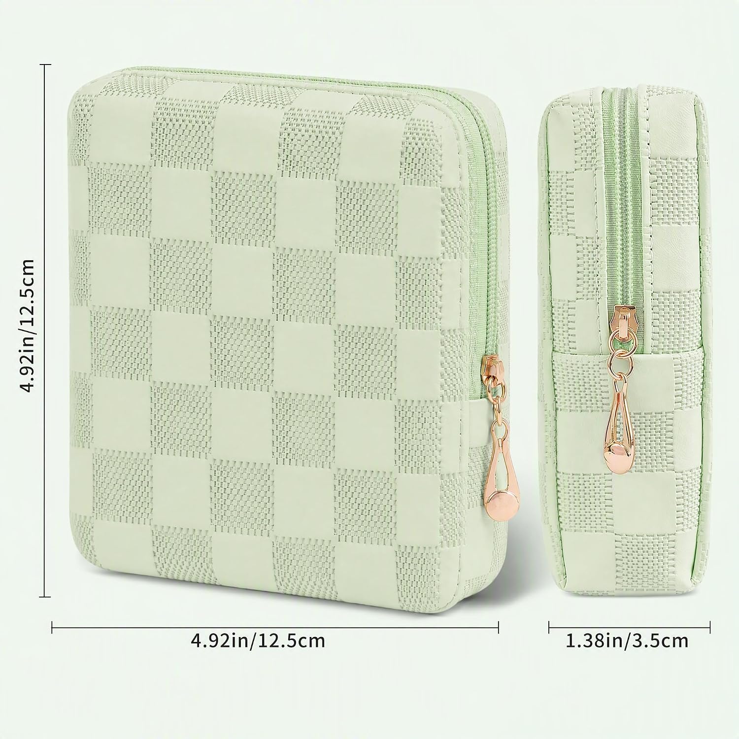 Period Bag for Women Girls | PU Leather Sanitary Napkin Storage Bag | Cute Pads Bags for Period | Discreet Menstrual Pouch for Pads, Tampons, Menstrual Cups | Perfect for Travel & Daily Use image 2