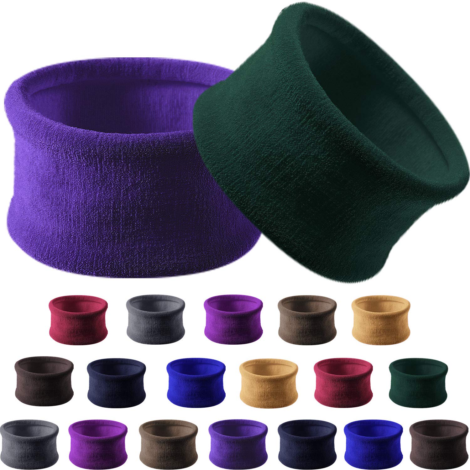 20 Piezas de algodón grande, ligas de cabello elásticas, bandas para cola de caballo, banda de cabello para cabello grueso, pesado y rizado de 6.5 cm. / 2.55 pulgadas de diámetro