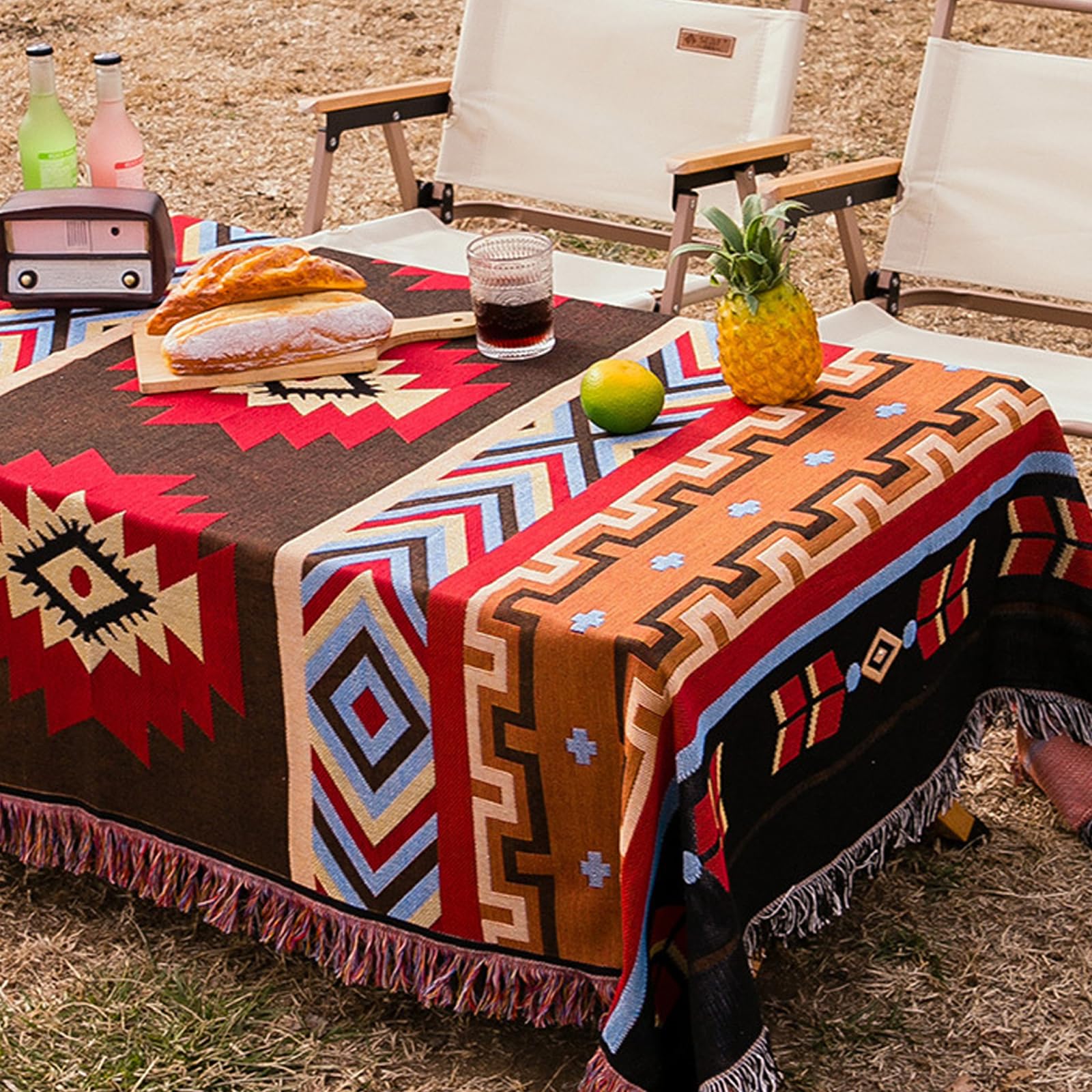 オルテガ柄 メキシカンラグ マット / Mexican Rug Afora アフォラ メキシカンラグ ブランケット オルテガ柄 | 耐久性と