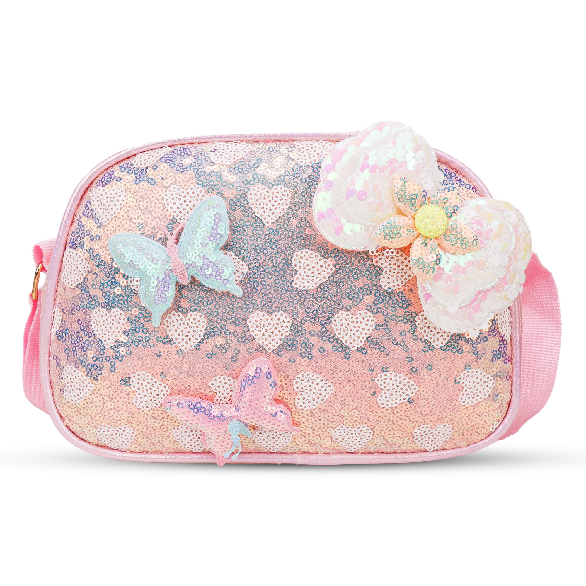 ADSON Glitter Fix Sequins Holographic Butterfly Tie Bow Crossbody Bag Sling Cute Shoulder Bag Purse Handbag Cute Tote Girl Messenger Child Tote Wallet kids Crossbody Bag(MultiColour) (B0D6LX924Z) Amazon Price History, Amazon Price Tracker