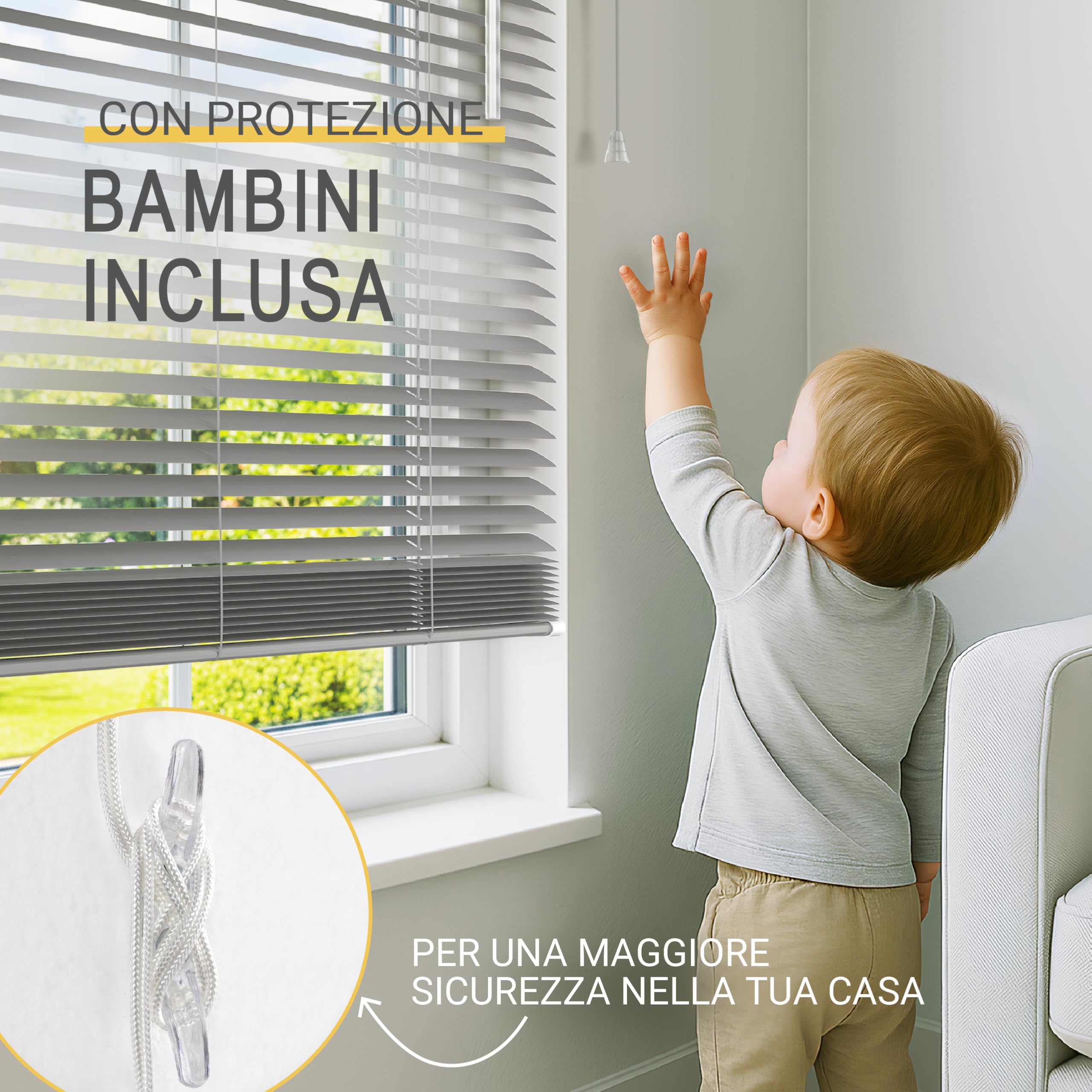 Sol Royal Tende veneziane in alluminio senza forature 60x175 cm incl. supporto a morsetto – Tenda veneziana in alluminio per finestre interne larghezza 60 cm, lamelle 25 mm – Argento opaco – JA2