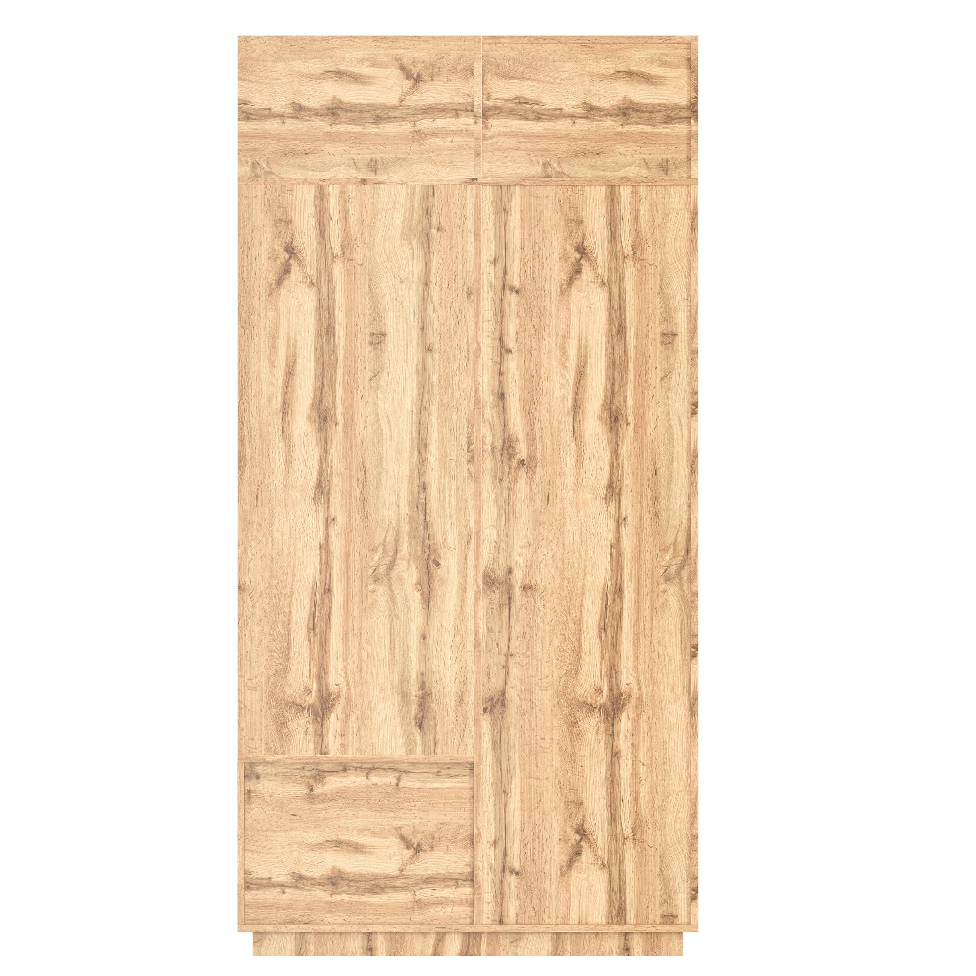 HAINEW Garderoben Set Wandgarderobe mit Spiegel und Sitzbank, Flurgarderobe Set Garderobenschrank mit Schuhschrank, Haken und 1 Schublade, 90×34,5×190cm, HNDE25120109 (Holzfarbe)