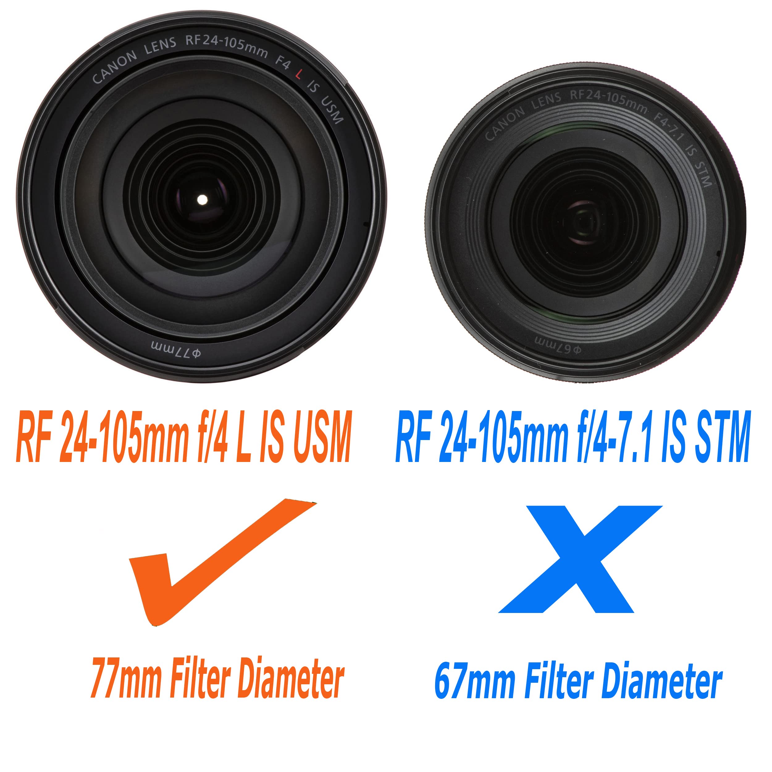 RF 24-105mm F4L Lens Hood, EW 83N Hood, Dedicated Petal