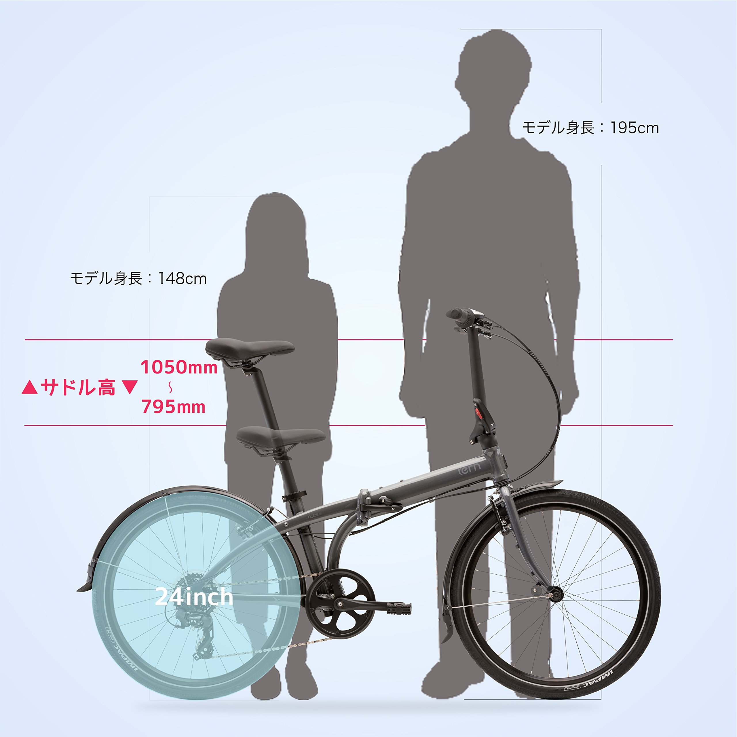 tern 650x28c フレームアルミ フレームサイズ48cm 外装８段変速 楽天市場】Tern ターン Link C8 折りたたみ自転車 リンク アルミ
