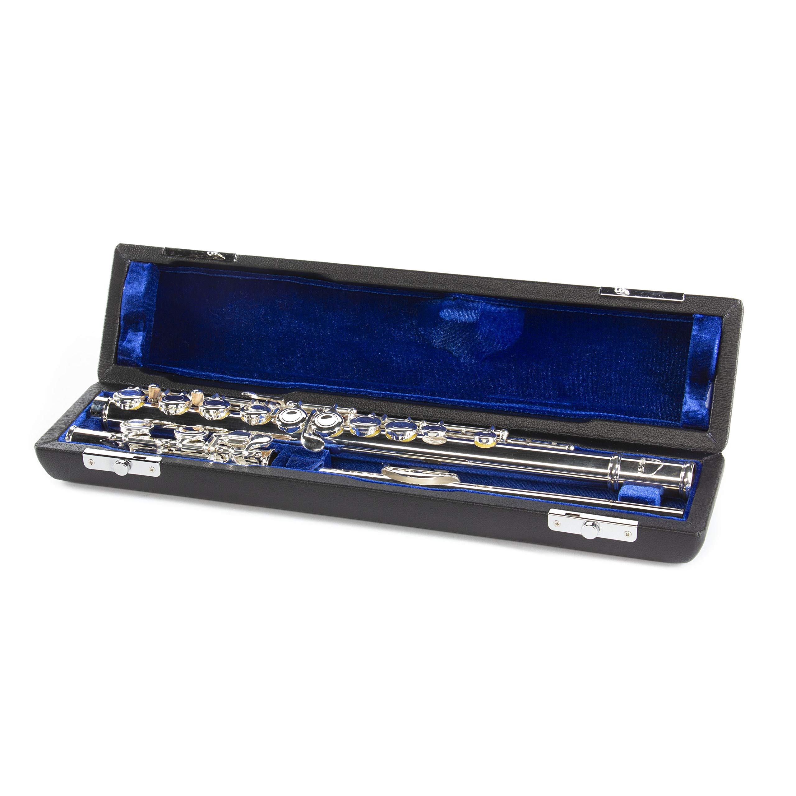 Monzani MZFL-370 Querflöte, Japanisches Neusilber, Geschlossene Klappen, E-Mechanik, C-Fuß, Stimmung C, Inklusive Etui, Ideal für Anfänger und Wiedereinsteiger, Warmer Klang, Italienische Polster und