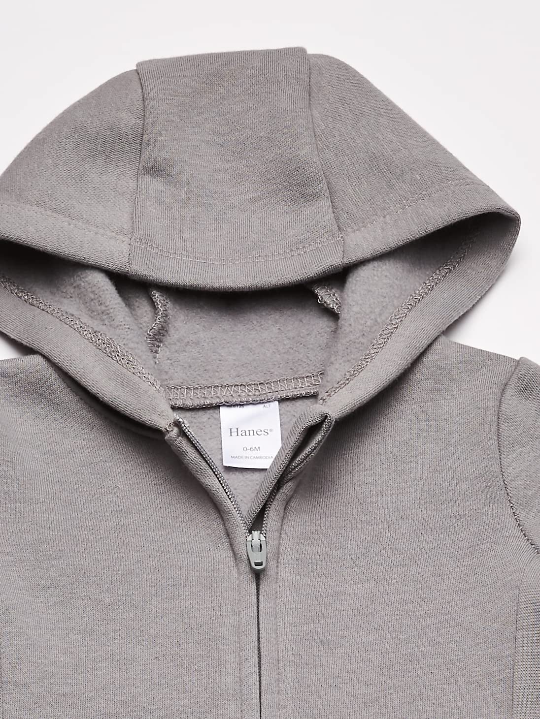 Hanes Sudadera con capucha para bebés y niñas, con cremallera, forro polar suave con cremallera para niños y niñas