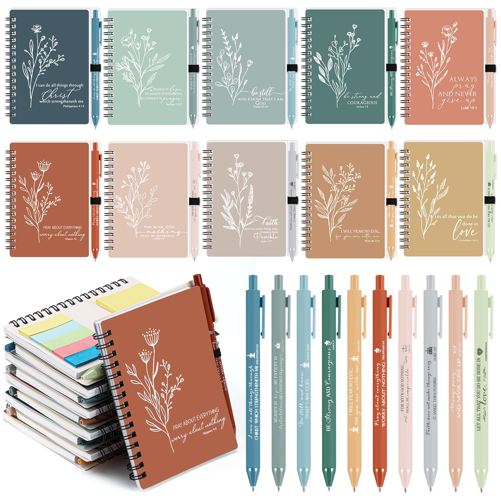 Éviter les pages perdues : carnet de notes religieux chrétien à spirale - 7