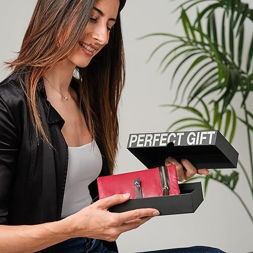 Miniatura 4 de Bolsos de cuero para mujer - Elegante bolso de mujer - Cartera RFID para mujer - Cartera de cuero hecha a mano para mujer - Pequeña y colorida con